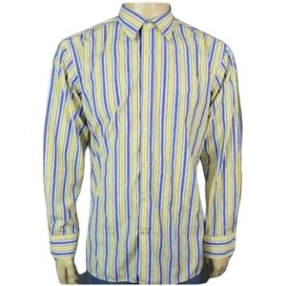 Gap Vintage Wash Slim Fit Striped Button Down Shirt Men's Large